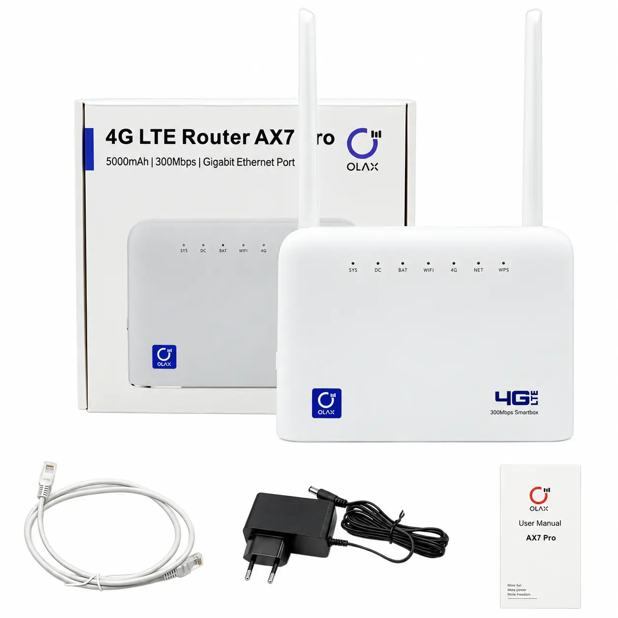Стаціонарний 4G LTE Wi-Fi роутер OLAX AX7 Pro Стаціонарний 4G LTE Wi-Fi роутер OLAX AX7 Pro 2