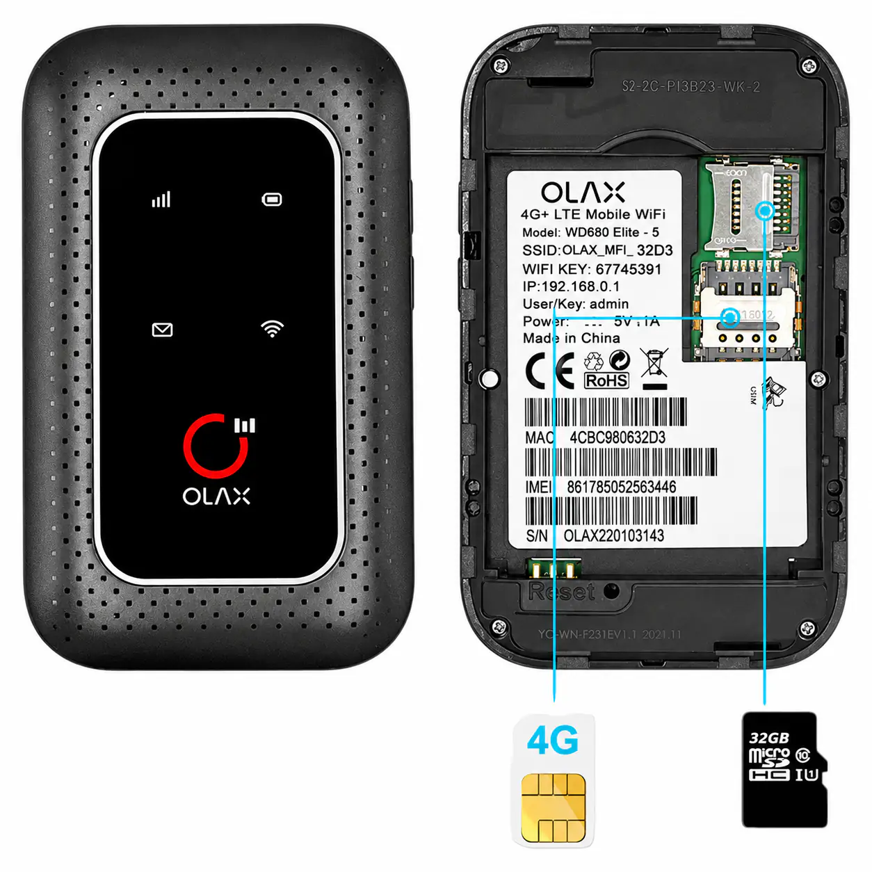 Портативний 4G Wi-Fi роутер OLAX WD680 3